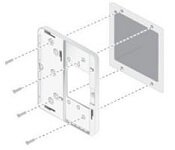 Aruba JW041A AP-205H-MNT2 AP Mount Kit for AP-205H Dual Gang Wall Box Mount Adapter