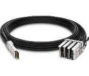 Juniper QDD-8X50G-2M Qsfp56Dd To 8Xsfp56 (400G To 4X100G) Copper Breakout Direct Attach Cable 2M (26 Awg) Standard Temperature (0 Through 70 Degree C)