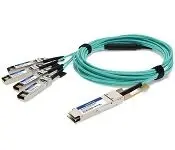 Juniper JNP-100G-AOCBO-5M Qsfp28 To Sfp28, 100Ge To 4X25Ge, Active Optical Cable For Breakout, 5 Meters, Standard Temperature (0 Through 70 Degree C), 3.5W, Ddm, Pull Tab