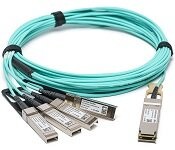 Juniper JNP-100G-AOCBO-7M Qsfp28 To Sfp28, 100Ge To 4X25Ge, Active Optical Cable For Breakout, 7 Meters, Standard Temperature (0 Through 70 Degree C), 3.5W, Ddm, Pull Tab