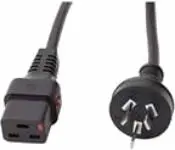 Juniper CBL-PWR-C19S-152-AU Power Cord, Ac, Australia/New Zealand, C19 At 70-80Mm, 15A/250V, 2.5M, Straight