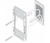 Aruba JW040A AP-205H-MNT1 AP Mount Kit for AP-205H Single Gang Wall Box Mount Adapter