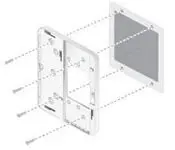 Aruba JW041A AP-205H-MNT2 AP Mount Kit for AP-205H Dual Gang Wall Box Mount Adapter